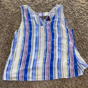 Blouse tank top multi color